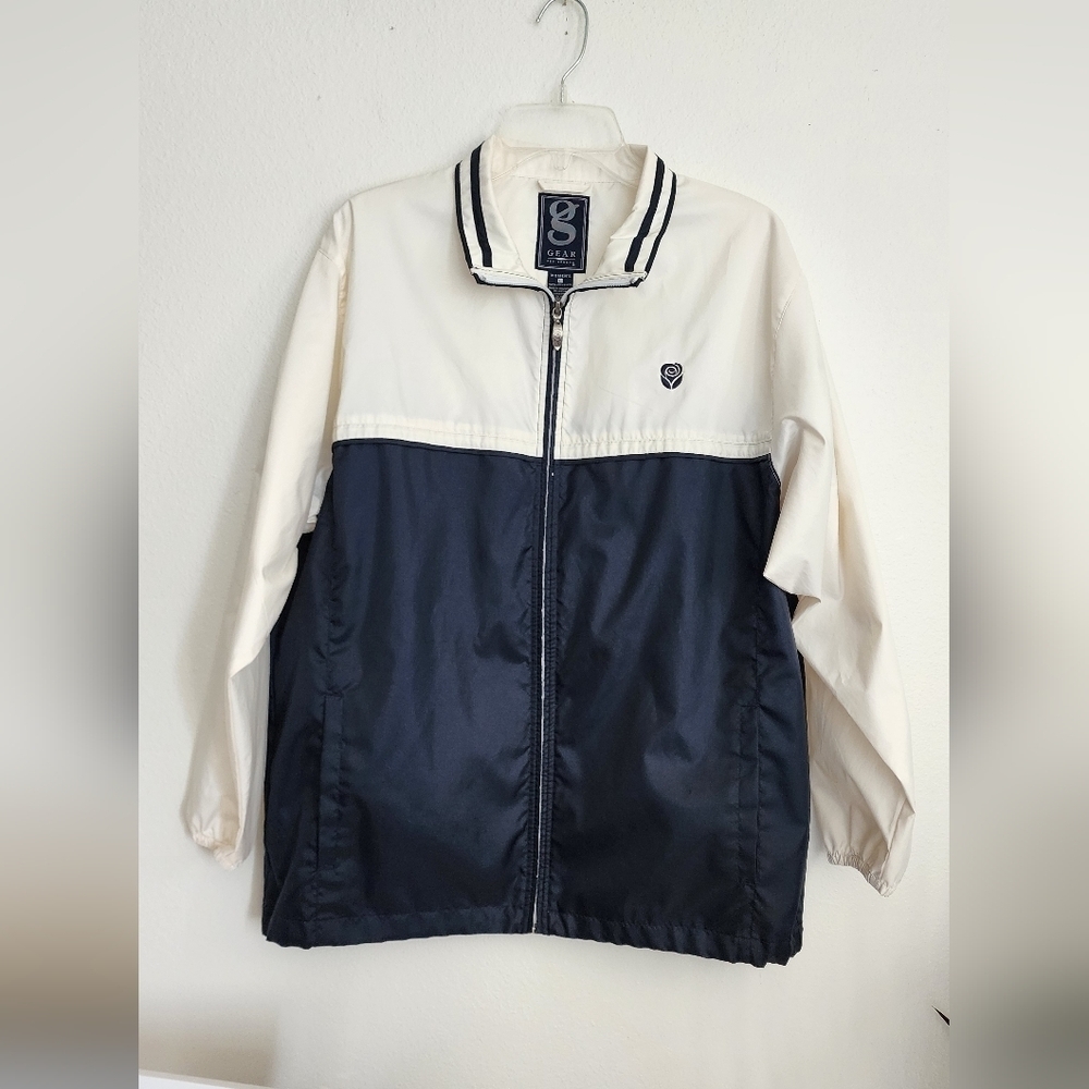 Gear For Sports Logo Women's Wind Breaker  Zip Closure Drawstring Waist Sz L